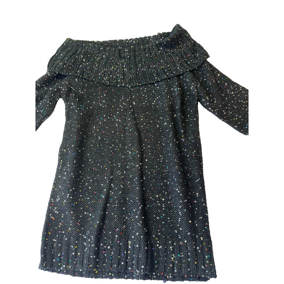 No Boundaries Juniors Sweater with Sequins Size 7-9 (0161) - Picture 2 of 9